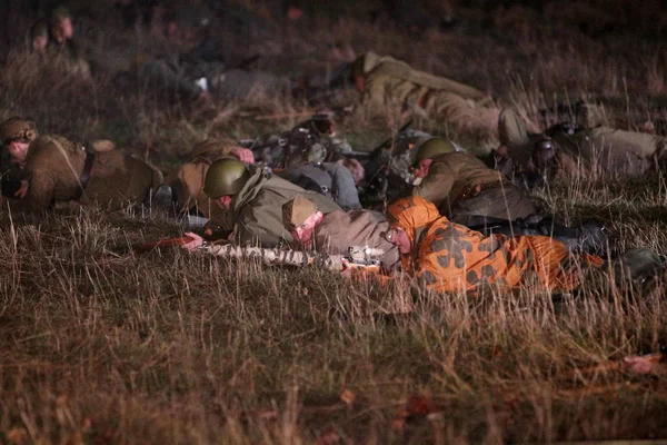 Odessa Ukraine April Fragment Reconstruction Night Combat Events 1943 Battle — Stock Photo, Image