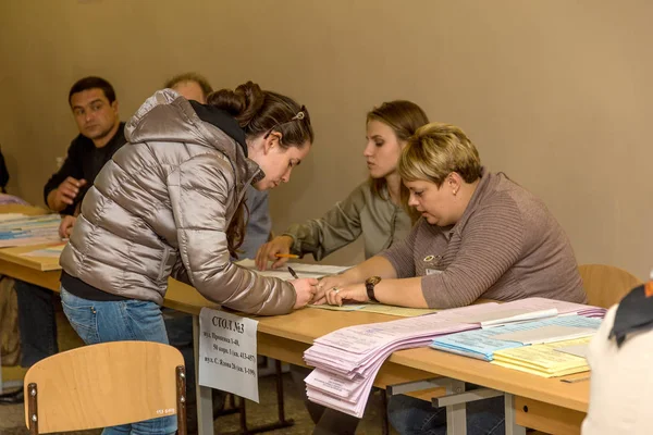 Одесса Украина Октября 2015 Года Избирательный Участок Время Выборов Региональных — стоковое фото