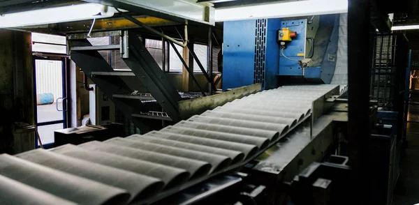 Working Process Printing Circulation News Newspaper Tape Conveyor Newspaper Running — Stock Photo, Image