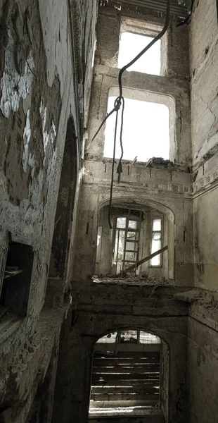 Interior Místico Ruinas Edificio Abandonado Ruinas Antiguo Edificio Del Siglo — Foto de Stock