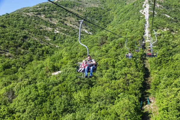 Rússia Gelendzhik Território Krasnodar Maio 2018 Descida Teleférico Parque Safári — Fotografia de Stock