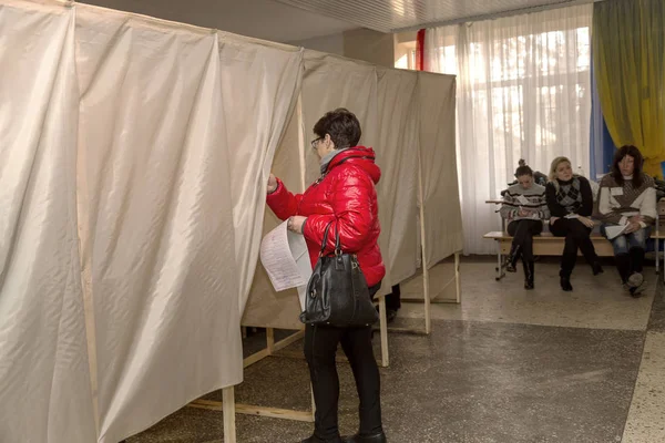 Odessa Ucrânia Outubro 2015 Uma Estação Votação Durante Eleições Deputados — Fotografia de Stock