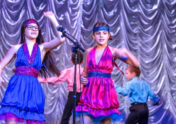 Odessa Ukraine December 2015 Children Musical Groups Singing Dancing Stage — Stock Photo, Image