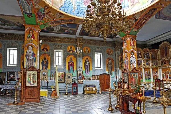 Odessa Oekraïne Interieur Van Orthodoxe Kerk Altaar Iconostase Prachtige Historische — Stockfoto