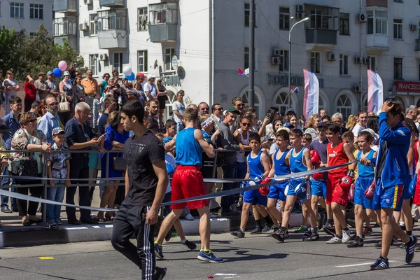 Novorossiysk Russia May 2018 May Day Demonstration Peace Job May — Stock Photo, Image