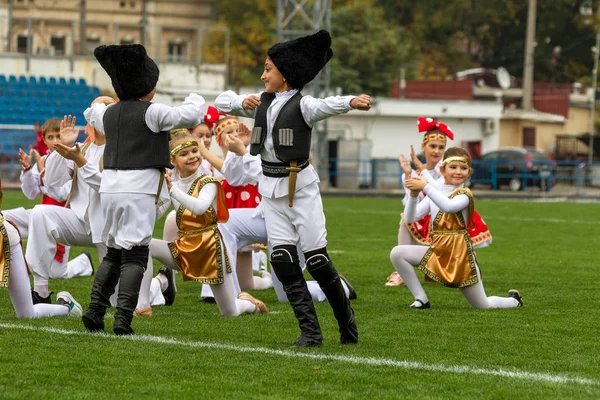 Odessa Ukraina Oktober 2017 Barn Scenen Unga Barn Dans Ensembler — Stockfoto