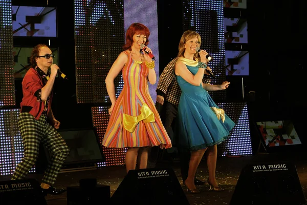 Odessa Ukraina Kwietnia 2008 Muzyczny Show Scenie Podczas Wakacji Humoru — Zdjęcie stockowe