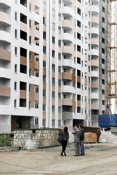 Odessa Ukrayna Kasım 2008 Nşaat Alanında Yüksek Katlı Bir Apartman — Stok fotoğraf