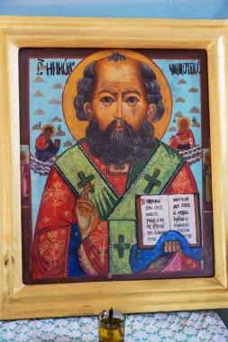 Eski mümin Kilisesi, St. Paraskeva, Mirny yerleşme, Kiliya district, Odessa region, Besarabya. Lipovan eski kilise topluluğu, çan, Tapınağı, bir iç, kilise eski kitaplar