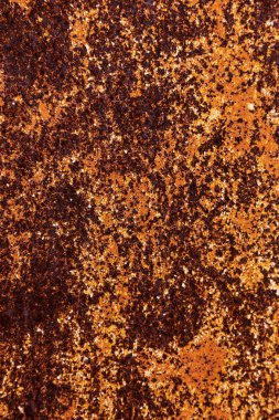 Paslı metal doku, paslı metal arka plan tasarımı için metin için kopya yer ile görüntü. Islak atmosferik etkilerden paslı metal korumasız. Paslı metal doku arka plan