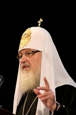Odessa, Ukrayna, Patrik, tüm Rusya Kirill onur kutlamalarda yıldönümü Rusya vaftiz - 20 Temmuz 2010 itibariyle: Patrik Kirill Ulusal opera binası içinde Ukrayna halkının mübarek