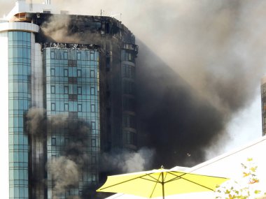 Odessa apartmanda yanan dramatik atış