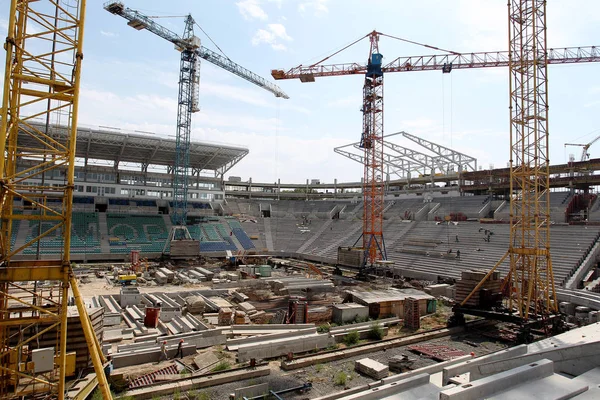 Odessa Ukraina Augusti 2011 Unik Hög Teknisk Konstruktion Modern Stadion — Stockfoto