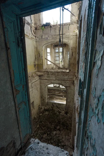 Interior Místico Ruinas Edificio Abandonado Ruinas Antiguo Edificio Del Siglo — Foto de Stock