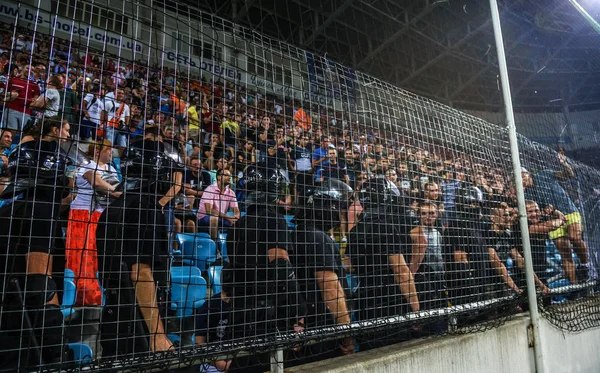 Odessa Ukraine Juli 2018 Eine Menge Fußballzuschauer Stadion Besucher Füllten — Stockfoto