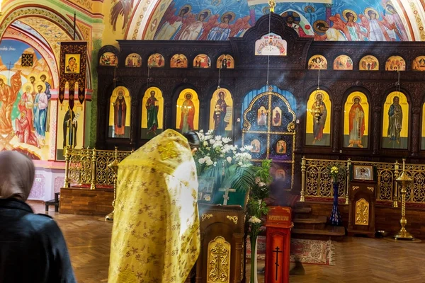 Odessa Ukrayna Eylül 2012 Ortodoks Kilisesi Sunak Konostasisin Güzel Tarihi — Stok fotoğraf