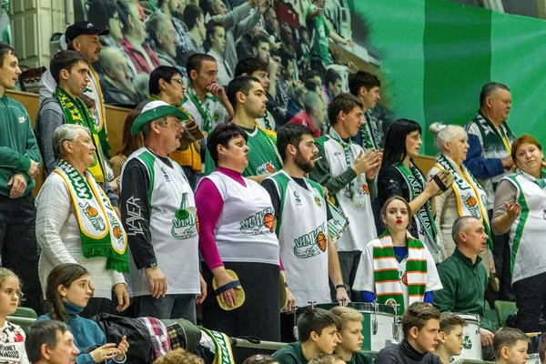 Odessa Ucraina Dicembre 2015 Tifosi Della Squadra Basket Gli Spettatori — Foto Stock