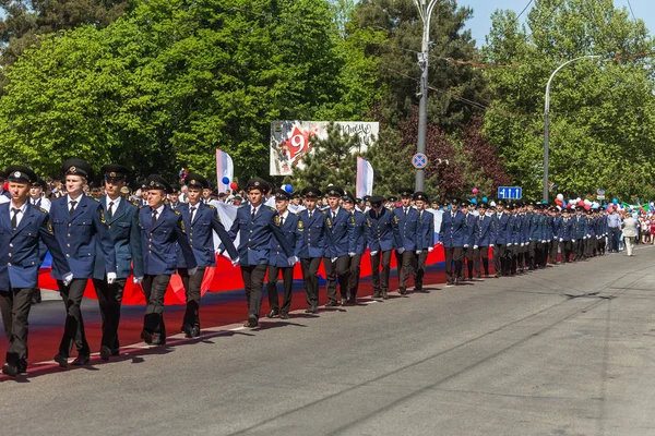 Novorossiysk Rusya Mayıs 2018 Mayıs Günü Gösteri Barış Mayıs Nsanlar — Stok fotoğraf