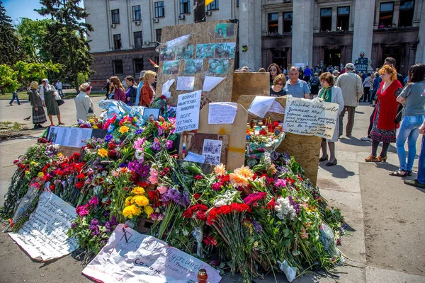 오데사 우크라이나 2014 2014 오데사 우크라이나에 Odessites 급진적인 우크라이나 민족주의자의 — 스톡 사진