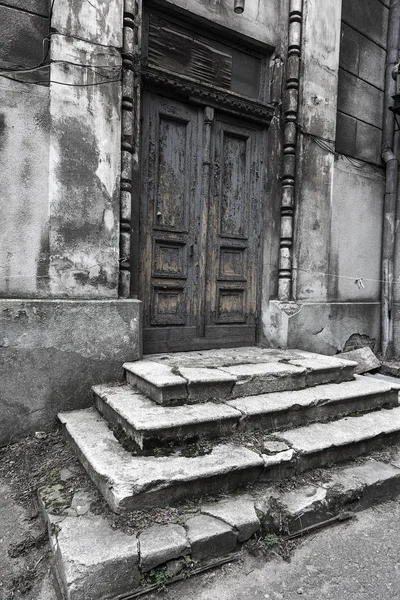 Old Wooden Door Poor Quarter Ancient Vintage Wooden Old Wall — Stock Photo, Image