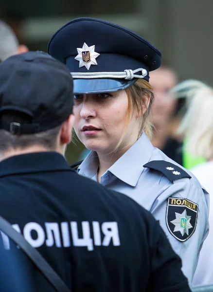 Odessa Ukraina Lipca 2017 Policjanci Zapewnienia Porządku Podczas Imprez Masowych — Zdjęcie stockowe