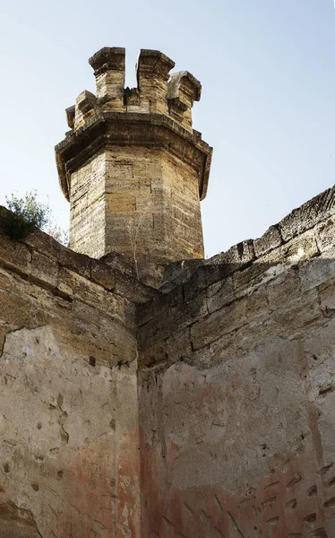 Interno Mistico Rovine Facciata Edificio Rovina Abbandonato Antico Castello Palazzo — Foto Stock