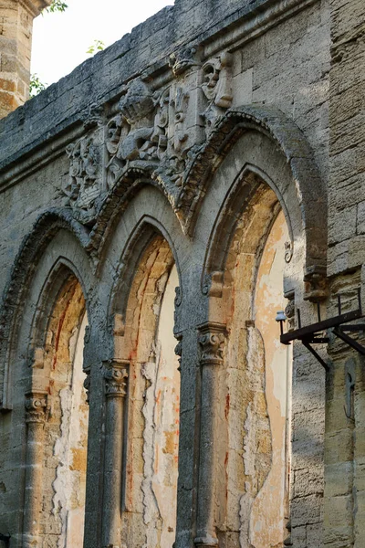 Dettaglio Del Disegno Scultoreo Vecchio Edificio Stile Barocco Art Del — Foto Stock