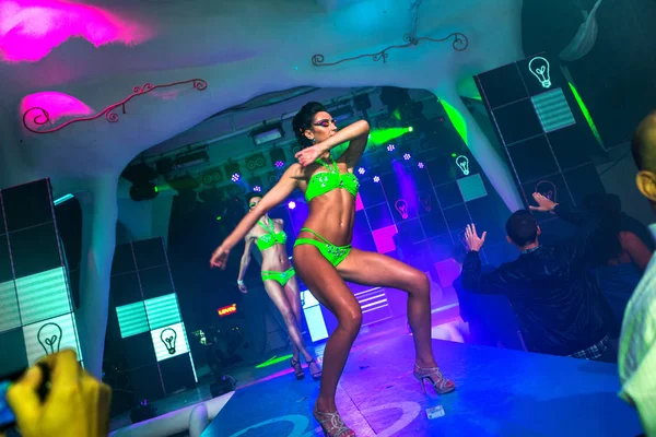 Odessa Június Nightclub Bemutat Egy Modern Fény Show Szórakoztató Látogatók — Stock Fotó