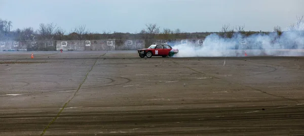 Oděsa Ukrajina Dubna 2017 Combat Povalečů Místních Soutěžích Driftování Napínavou — Stock fotografie