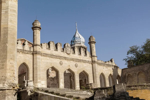 Interior Místico Ruinas Fachada Edificio Abandonado Ruinas Antiguo Castillo Mansión — Foto de Stock