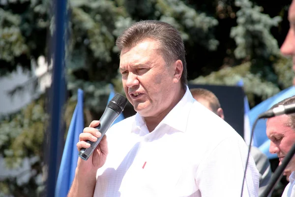 Kiev Juillet Président Ukraine Viktor Ianoukovitch Lors Rassemblement Sur Indépendance — Photo