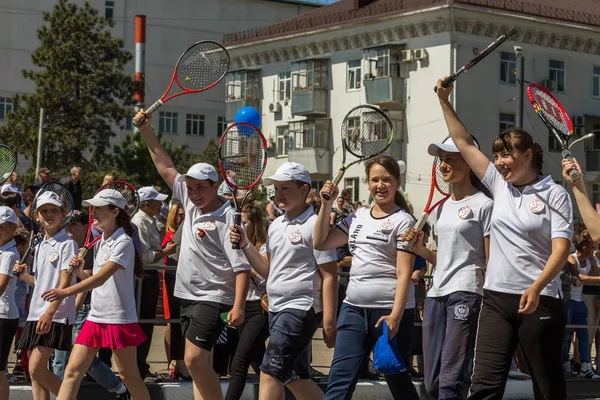 Novorossiysk Rusland Mei 2018 May Day Demonstratie Vrede Job Mei — Stockfoto