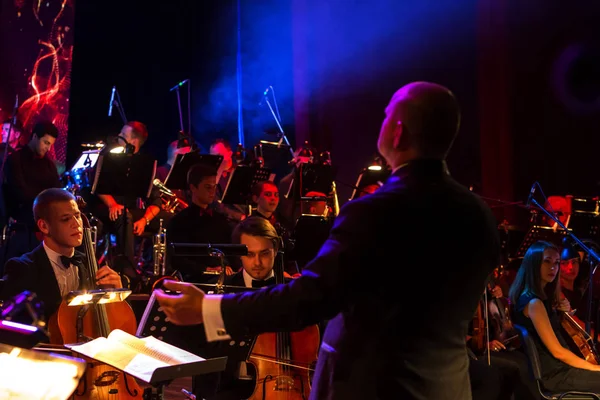Odessa Ucrania Agosto 2018 Espectáculo Musical Orquesta Sinfónica Variedades Escenario — Foto de Stock