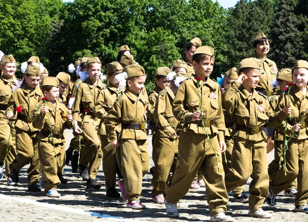 Odessa May Events Commemorate Anniversary Victory World War Children Oennoy — Stock Photo, Image