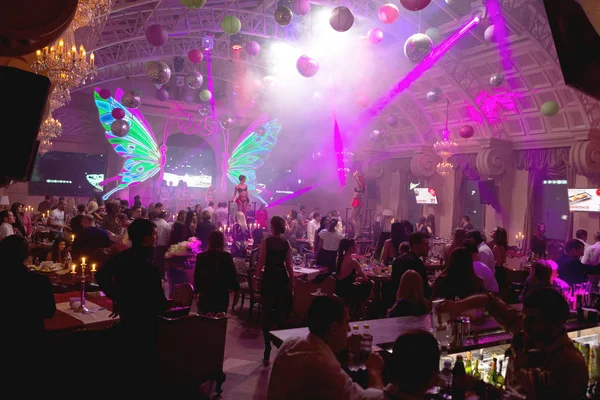 Odessa Abril Discoteca Ensayando Nuevo Espectáculo Luces Moderno Vísperas Temporada —  Fotos de Stock