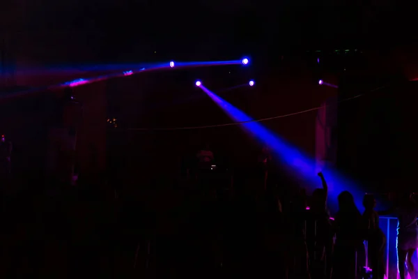 Odessa Ucrânia Agosto 2017 Laser Show Desempenho Luminoso Festa Discoteca — Fotografia de Stock