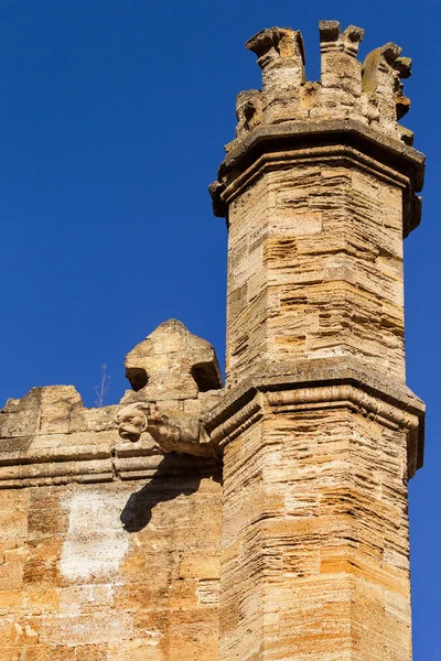 Interior Místico Ruínas Fachada Edifício Arruinado Abandonado Castelo Antigo Mansão — Fotografia de Stock