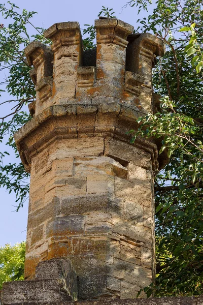 Interior Místico Ruínas Fachada Edifício Arruinado Abandonado Castelo Antigo Mansão — Fotografia de Stock