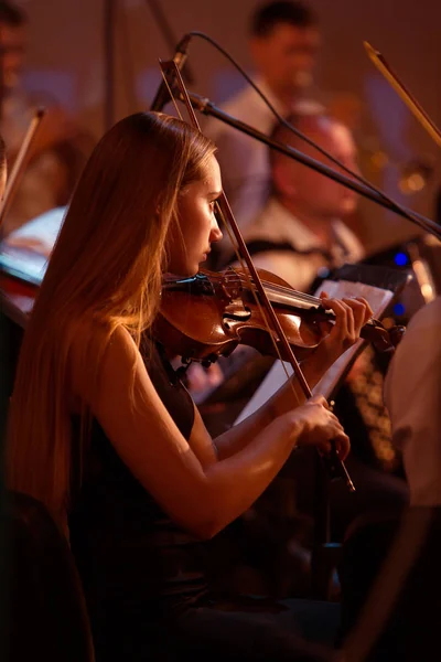 Odessa Ucrania Julio 2018 Orquesta Sinfónica Escenario Espectáculo Musical Escenario —  Fotos de Stock