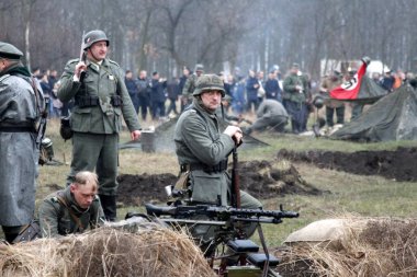 Odessa, Ukrayna - 10 Nisan: Parçası yeniden yapılanma gece savaş olaylar İkinci Dünya Savaşı, 1941-1945 Odessa'da savaş 1943. Wehrmacht askerler, 10 Nisan 2012 Odessa, Ukrayna 