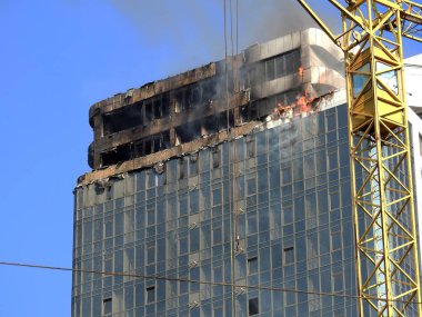 Odessa apartmanda yanan dramatik atış
