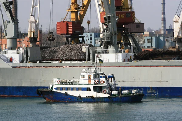 Odessa Oekraïne Circa 2008 Industriële Container Lading Lading Schip Met — Stockfoto