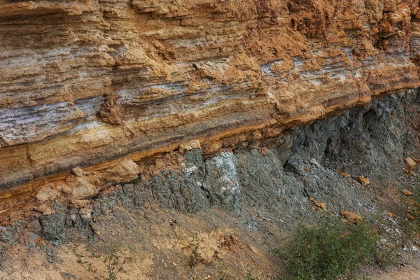 Geologický Ložisko Modré Hlíny Modrá Hlína Vzácná Přírodní Kosmetika Modrá — Stock fotografie