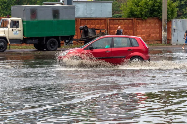 Odessa Ucraina Luglio 2014 Causa Delle Forti Piogge Strade Sono — Foto Stock