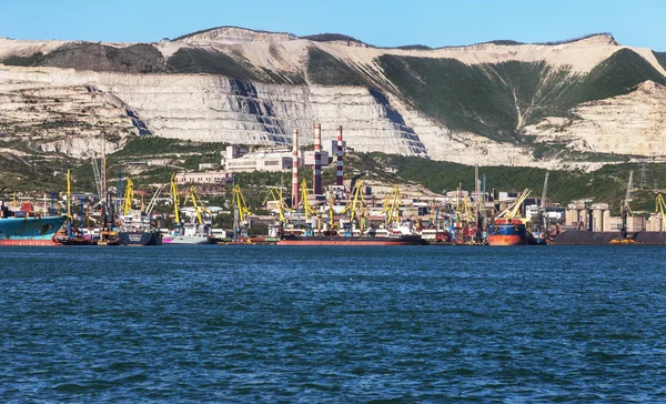 Novorossiysk Venäjä Toukokuuta 2018 Novorossiysk Commercial Sea Port Venäjän Taloussaarron — kuvapankkivalokuva