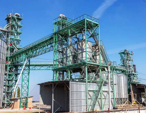 Odessa Ukraine September 2015 Modern Granary Storage Bins Wheat Drying — Stock Photo, Image