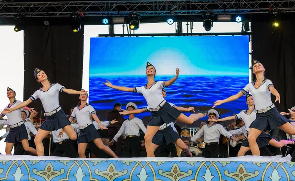 Odessa Ucraina Luglio 2018 Gruppi Amatoriali Esibiscono Teatro Estivo Aperto — Foto Stock