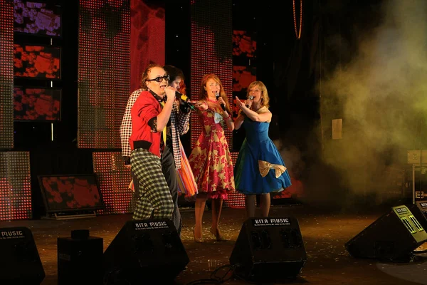 Odessa Ukraina Kwietnia 2008 Muzyczny Show Scenie Podczas Wakacji Humoru — Zdjęcie stockowe