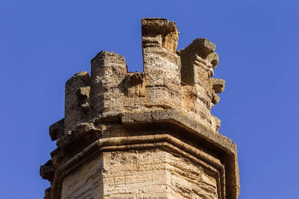 Interno Mistico Rovine Facciata Edificio Rovina Abbandonato Antico Castello Palazzo — Foto Stock