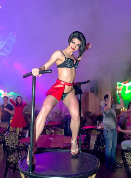 Odessa Április Nightclub Próbálni Modern Fény Show Előestéjén Holiday Szezon — Stock Fotó